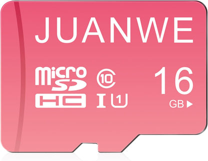 16GB Micro SD Card Microsdhc Memory Card with SD Adapter, C10, U1,TF Card 16GB for Dash Cam, Security Camera, Pink