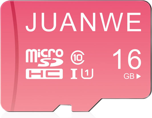 16GB Micro SD Card Microsdhc Memory Card with SD Adapter, C10, U1,TF Card 16GB for Dash Cam, Security Camera, Pink